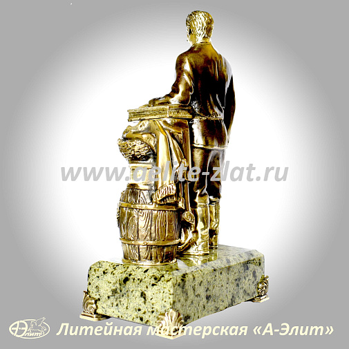 Бронзовая статуэтка Верещагин. "Я мзду не беру- мне за Державу обидно"