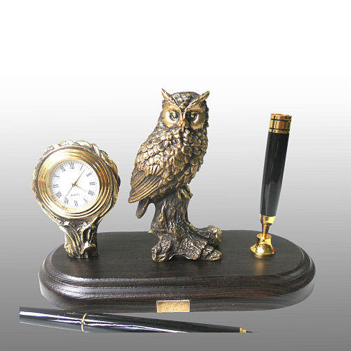 Письменный набор Сова на ветке малая