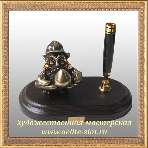 Письменный набор с печатью Сова нефтянник