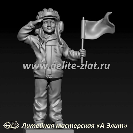 Изготовление статуэток на заказ 3d моделирование Алеша танкист