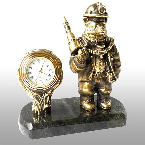 Часы Шахтер (Медведь)