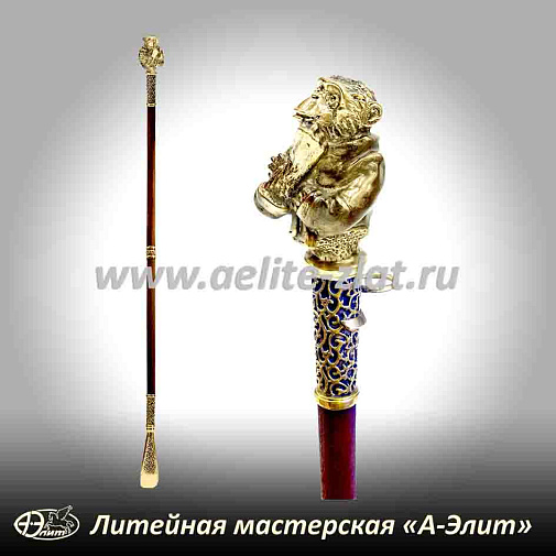 Бронзовая ложка для обуви обезьяна длинная