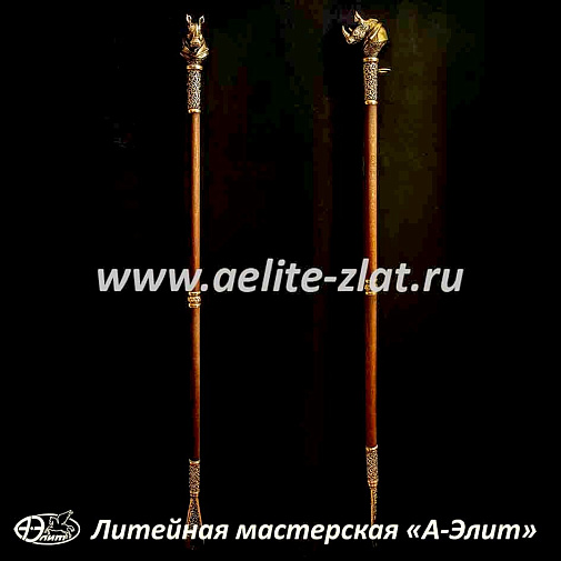 Бронзовая ложка для обуви носорог босс длинная