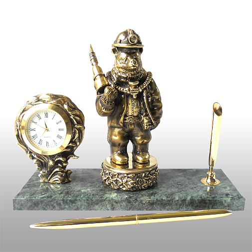 Письменный набор с печатью Шахтер (Медведь)