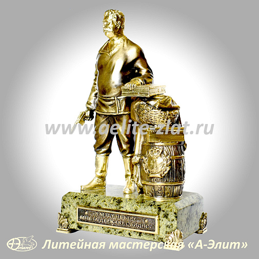 Бронзовая статуэтка Верещагин. "Я мзду не беру- мне за Державу обидно"