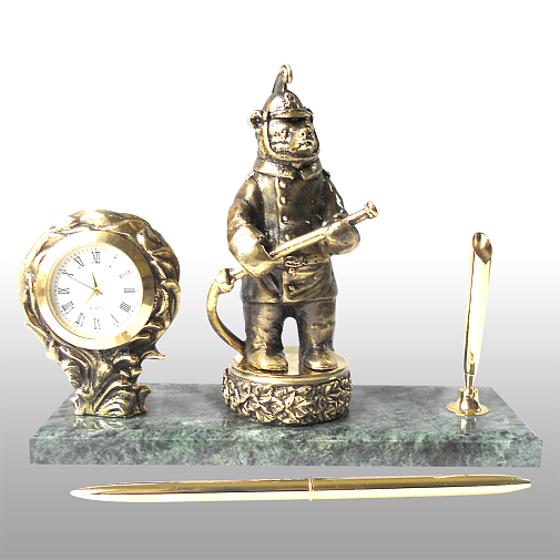 Письменный набор с печатью Пожарный (Медведь)