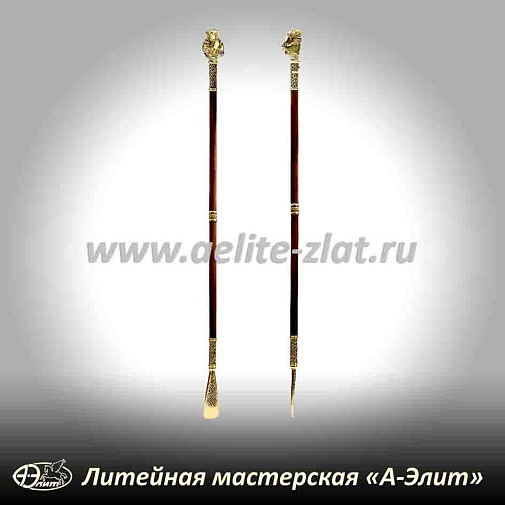 Бронзовая ложка для обуви обезьяна длинная