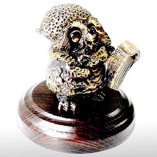 Статуэтка Писатель сова, оригинальный подарок писателю