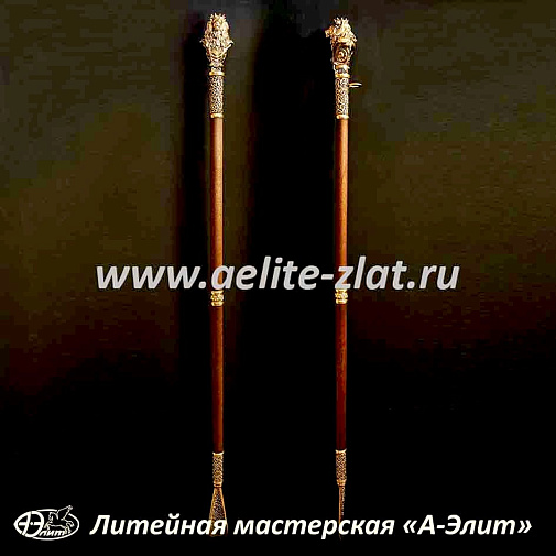 Бронзовая ложка для обуви лев король длинная