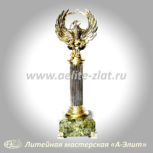 Птица Феникс, сувенирная статуэтка из бронзы.