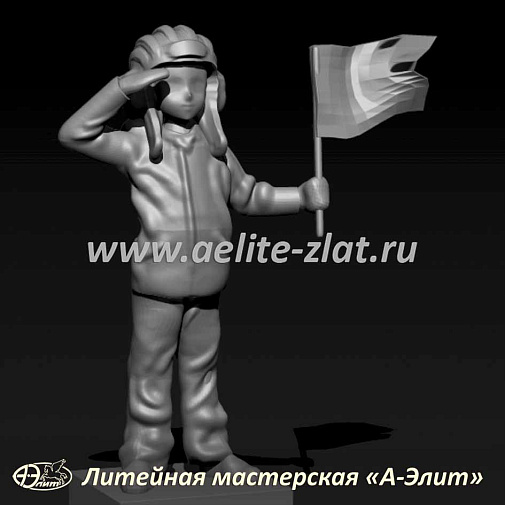 Изготовление статуэток на заказ 3d моделирование Алеша танкист