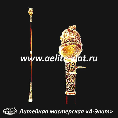 Бронзовая ложка для обуви сова ученая длинная