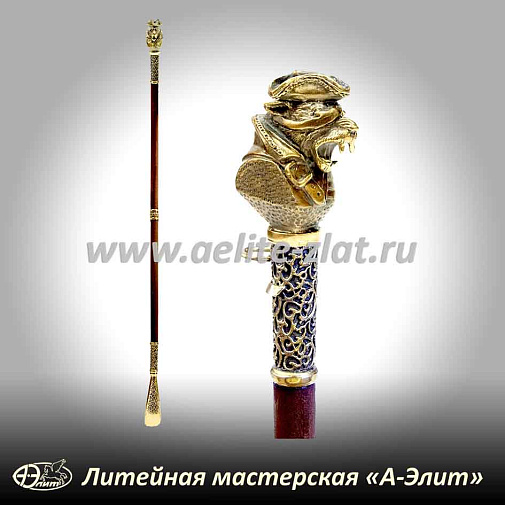 Бронзовая ложка для обуви леопард пират длинная