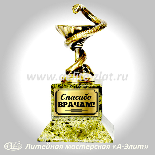 Сувенир из бронзы "Спасибо врачам".