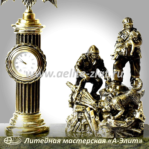 Бронзовые часы МЧС России.