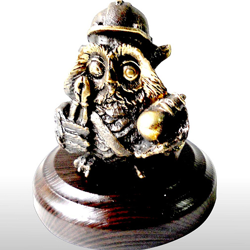 Статуэтка Энергетик сова, оригинальный подарок энергетику и элекрику