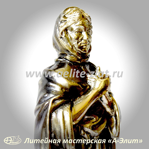Святая Блаженная Ксения Петербургская, бронзовая статуэтка.