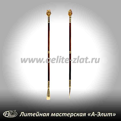 Бронзовая ложка для обуви сова ученая длинная