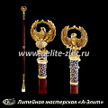 Бронзовая ложка для обуви птица феникс длинная
