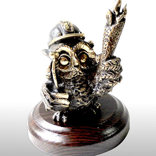 Статуэтка Газовщик сова, оригинальный подарок сотрудгику газовой службы