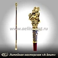 Бронзовая ложка для обуви веселый домовой длинная